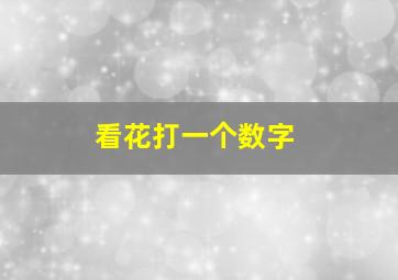 看花打一个数字