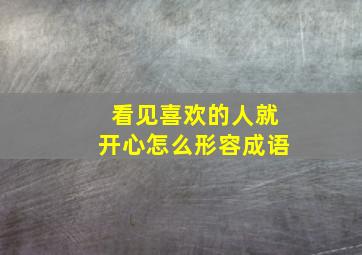 看见喜欢的人就开心怎么形容成语