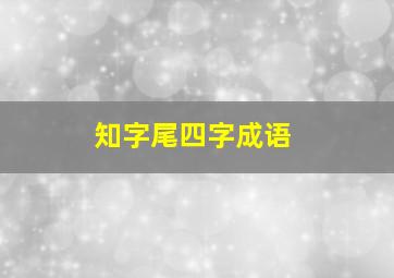 知字尾四字成语