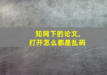 知网下的论文,打开怎么都是乱码