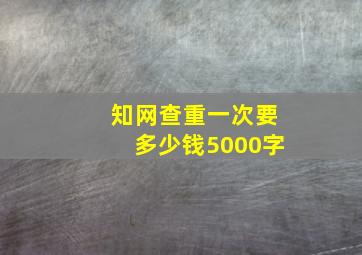 知网查重一次要多少钱5000字