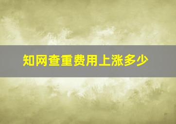 知网查重费用上涨多少