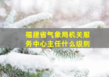 福建省气象局机关服务中心主任什么级别