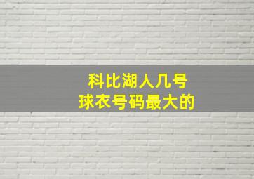 科比湖人几号球衣号码最大的