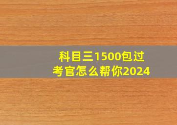 科目三1500包过考官怎么帮你2024