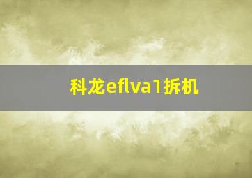 科龙eflva1拆机