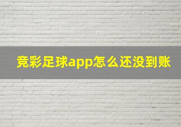 竞彩足球app怎么还没到账