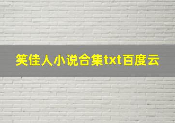 笑佳人小说合集txt百度云