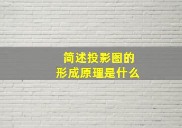 简述投影图的形成原理是什么