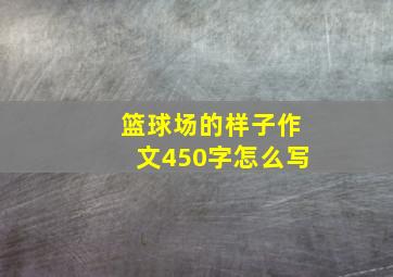 篮球场的样子作文450字怎么写