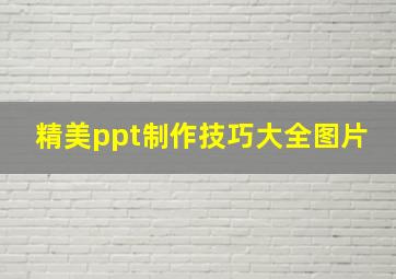 精美ppt制作技巧大全图片