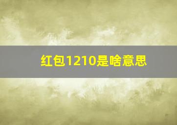 红包1210是啥意思