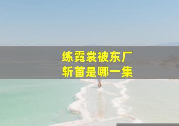 练霓裳被东厂斩首是哪一集