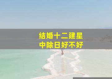 结婚十二建星中除日好不好