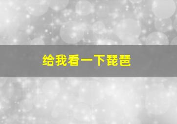 给我看一下琵琶