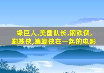 绿巨人,美国队长,钢铁侠,蜘蛛侠,蝙蝠侠在一起的电影