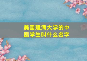 美国理海大学的中国学生叫什么名字