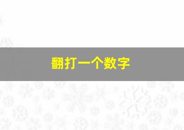 翻打一个数字