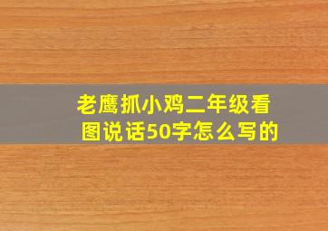 老鹰抓小鸡二年级看图说话50字怎么写的