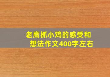 老鹰抓小鸡的感受和想法作文400字左右