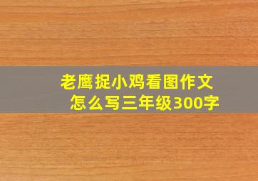 老鹰捉小鸡看图作文怎么写三年级300字