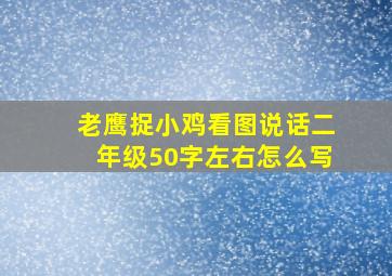 老鹰捉小鸡看图说话二年级50字左右怎么写