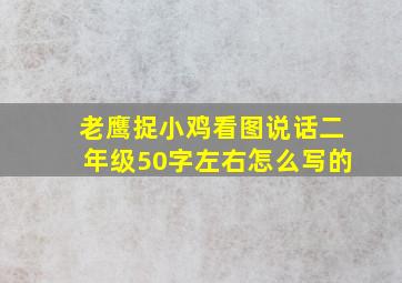 老鹰捉小鸡看图说话二年级50字左右怎么写的