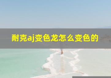 耐克aj变色龙怎么变色的