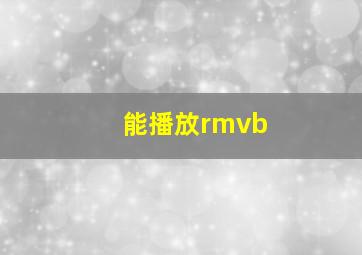 能播放rmvb