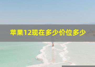 苹果12现在多少价位多少