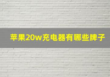 苹果20w充电器有哪些牌子