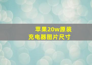 苹果20w原装充电器图片尺寸