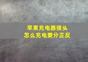 苹果充电器接头怎么充电要分正反