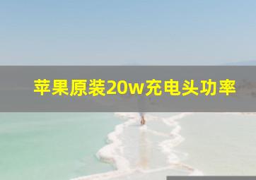 苹果原装20w充电头功率