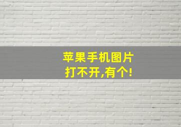 苹果手机图片打不开,有个!