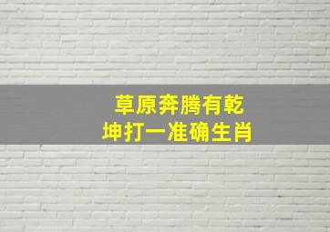 草原奔腾有乾坤打一准确生肖