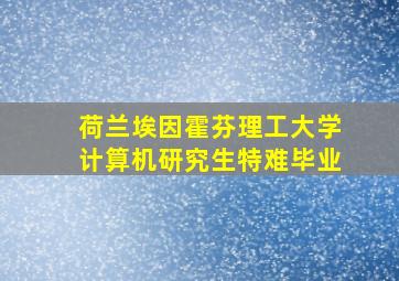 荷兰埃因霍芬理工大学计算机研究生特难毕业