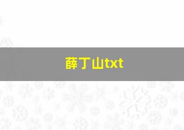 薛丁山txt