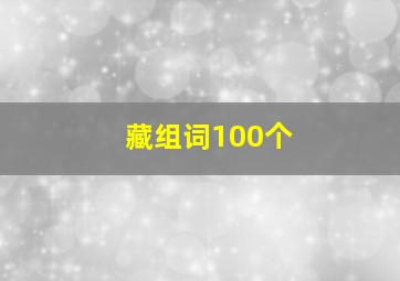 藏组词100个