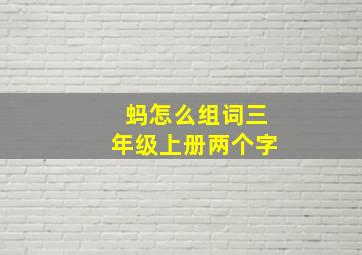 蚂怎么组词三年级上册两个字