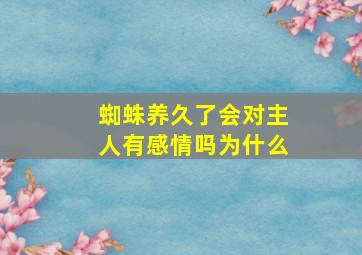 蜘蛛养久了会对主人有感情吗为什么