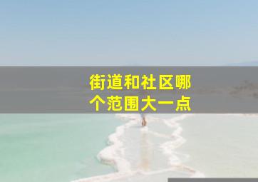 街道和社区哪个范围大一点