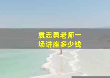 袁志勇老师一场讲座多少钱