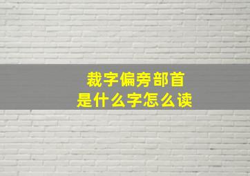 裁字偏旁部首是什么字怎么读