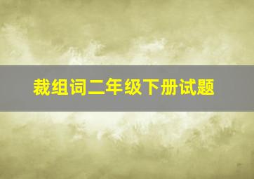 裁组词二年级下册试题