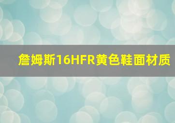 詹姆斯16HFR黄色鞋面材质