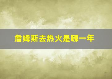 詹姆斯去热火是哪一年