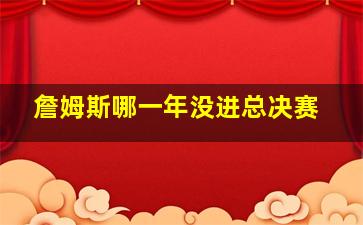 詹姆斯哪一年没进总决赛