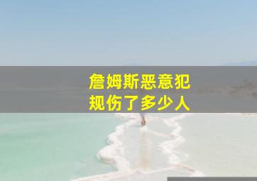 詹姆斯恶意犯规伤了多少人