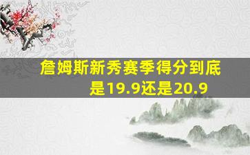 詹姆斯新秀赛季得分到底是19.9还是20.9